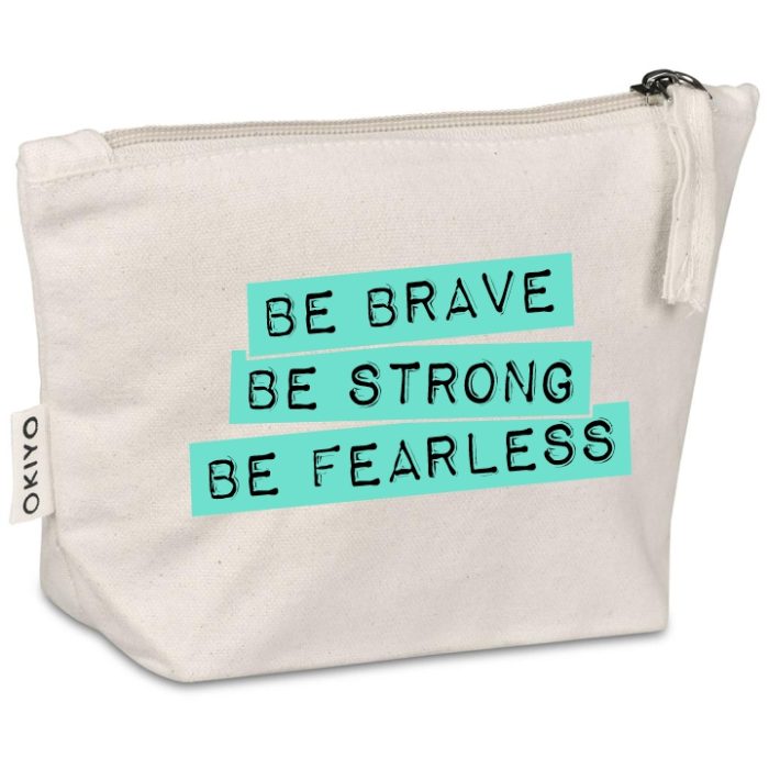Be Brave Canvas Makeup Bag