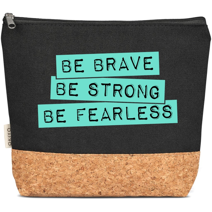 Be Brave Cork Cosmetic Bag