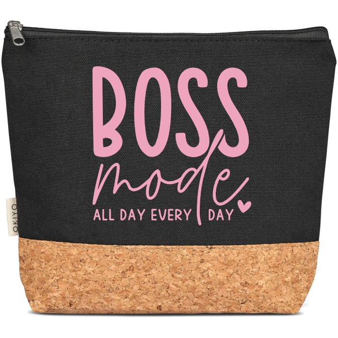 Boss Mode Cork Cosmetic Bag