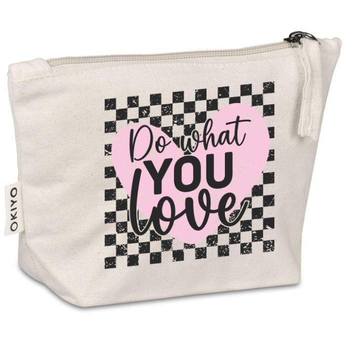 Do What You Love Canvas Makeup Bag