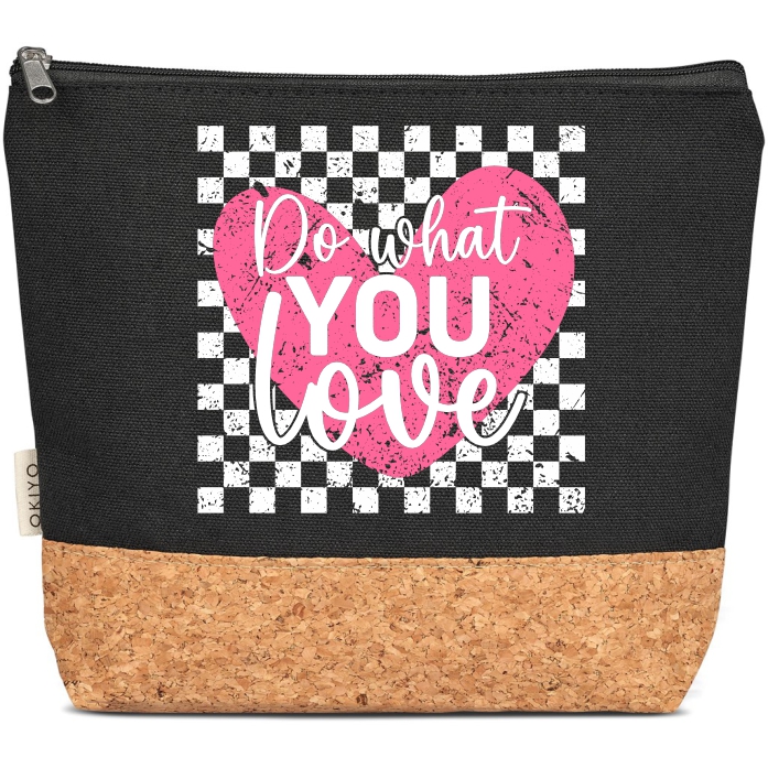 Do What You Love Cork Cosmetic Bag
