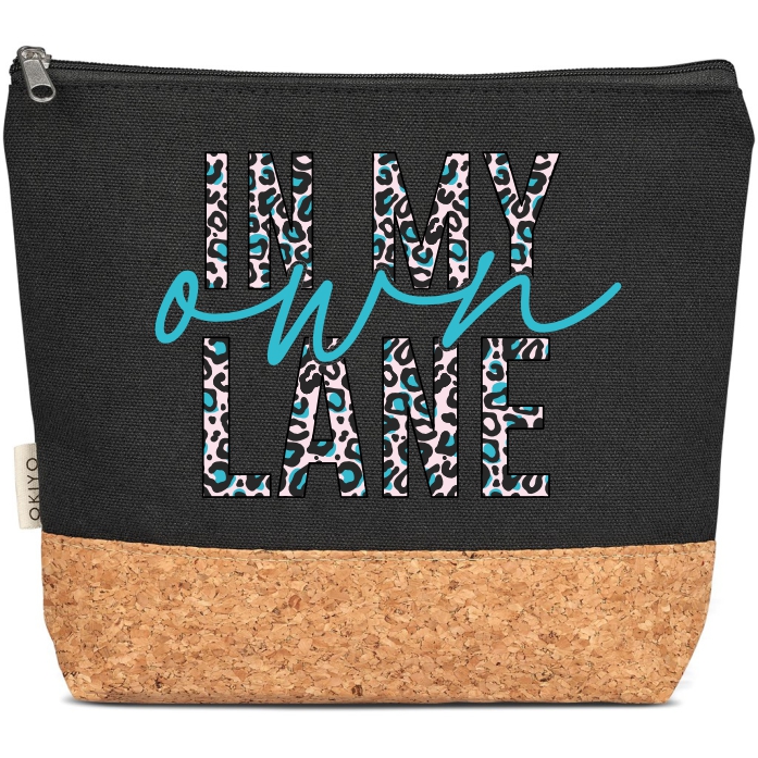 In my Own Lane Cork Cosmetic Bag