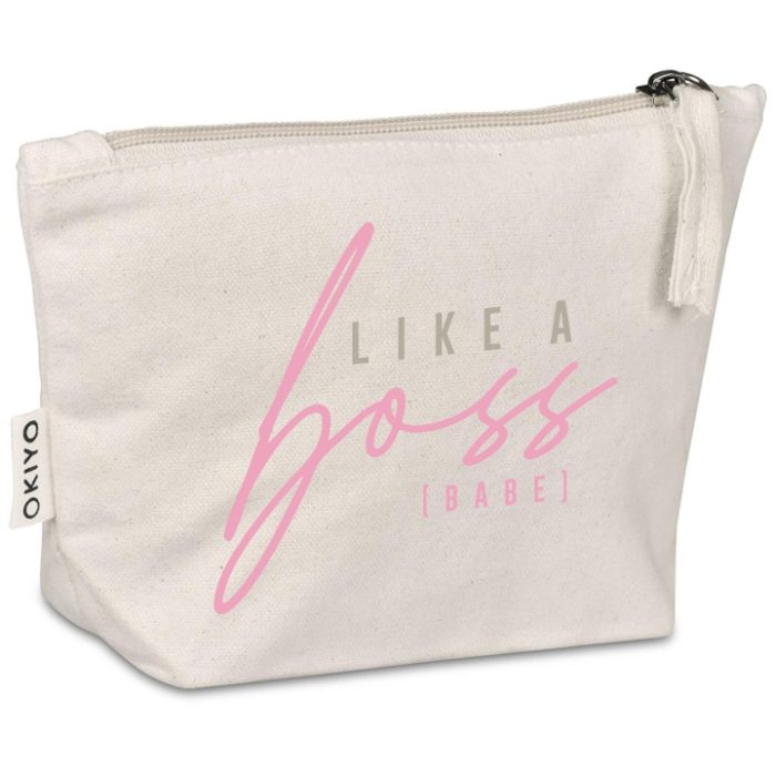Like A Boss Canvas Makeup Bag
