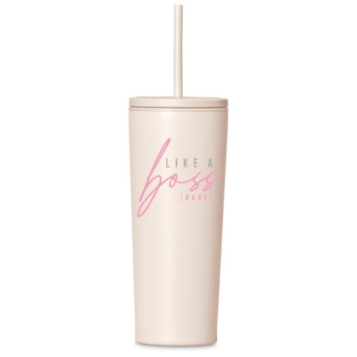 Like A Boss Tumbler with Straw