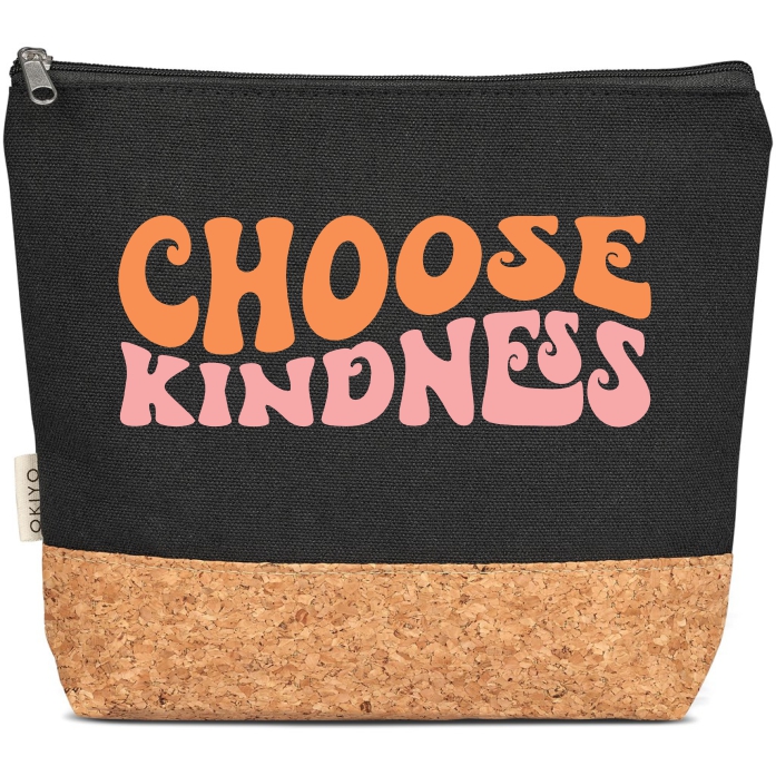 Choose Kindness Cork Cosmetic Bag