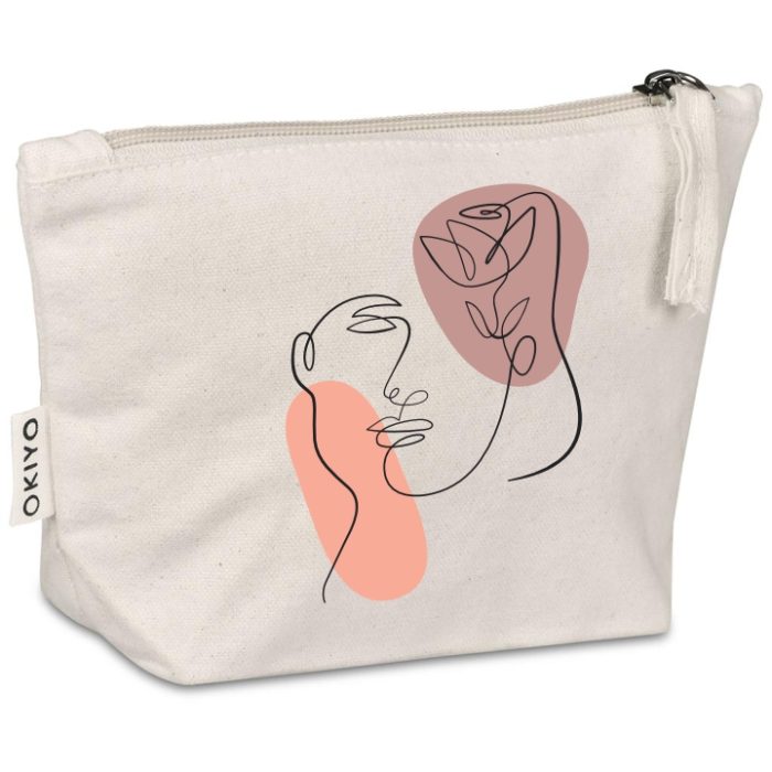 Abstract Face Canvas Makeup Bag