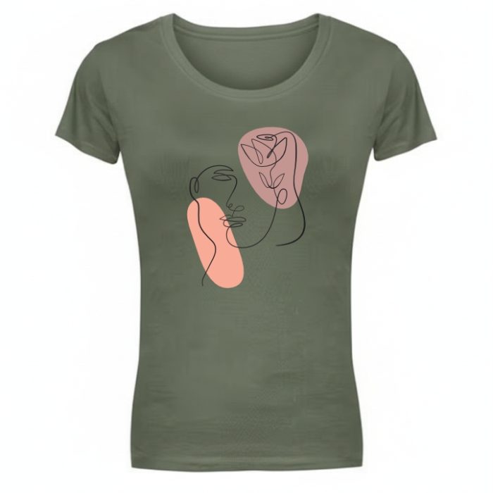 Ladies Abstract Face T-shirt