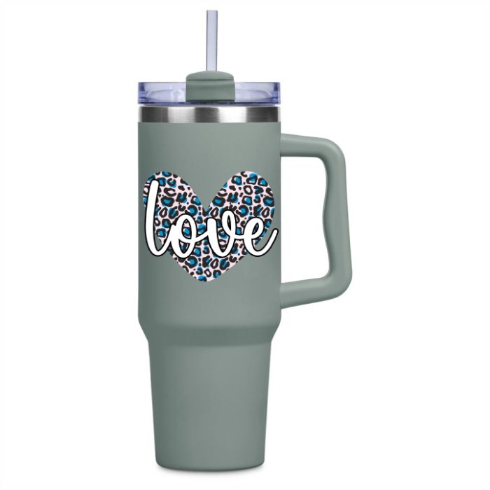 Leopard Print Heart 1,2L Tumbler