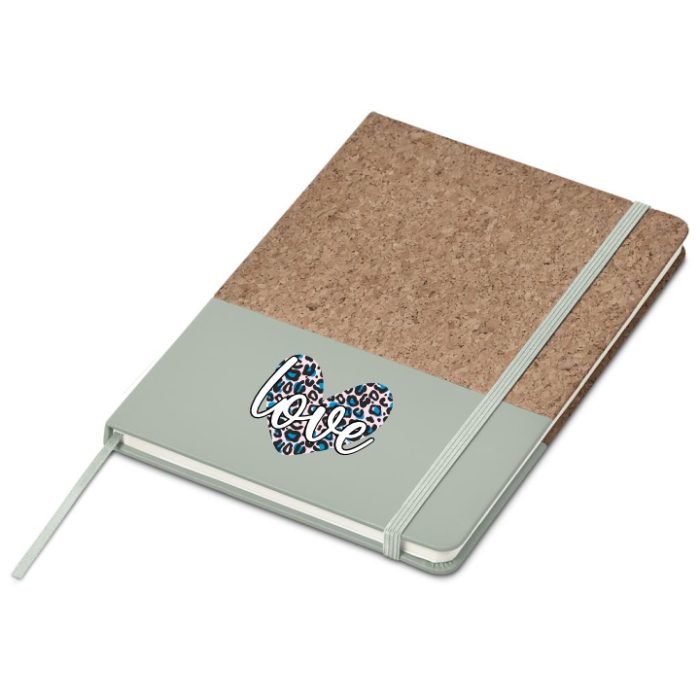Leopard Print Heart A5 Cork Notebook