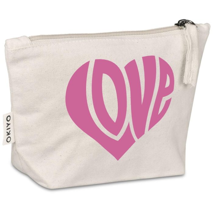 Love Canvas Makeup Bag