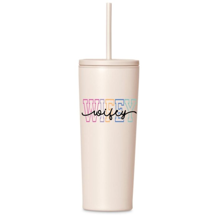 Wifey Tumbler with Straw