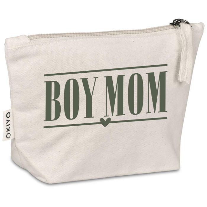 Boy Mom Canvas Makeup Bag