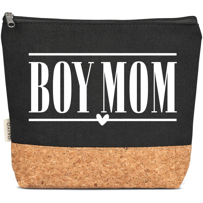 Boy Mom Cork Cosmetic Bag