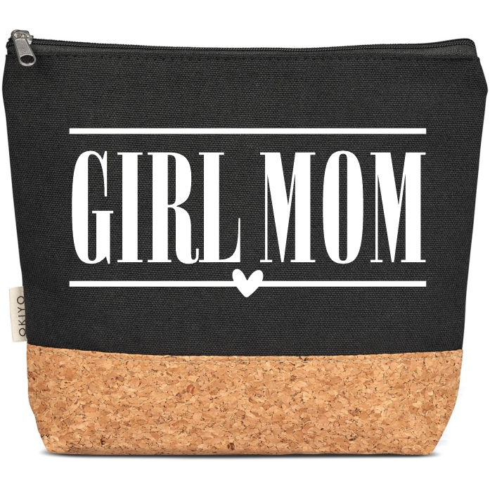 Girl Mom Cork Cosmetic Bag