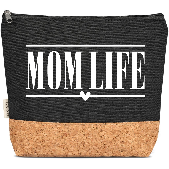 Mom Life Cork Cosmetic Bag