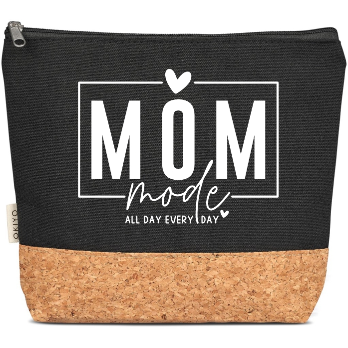 Mom Mode Cork Cosmetic Bag