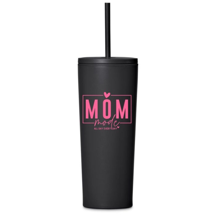 Mom Mode Tumbler with Straw