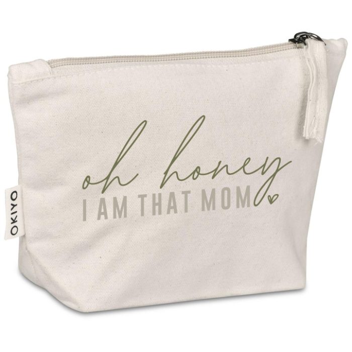 Oh Honey Canvas Makeup Bag